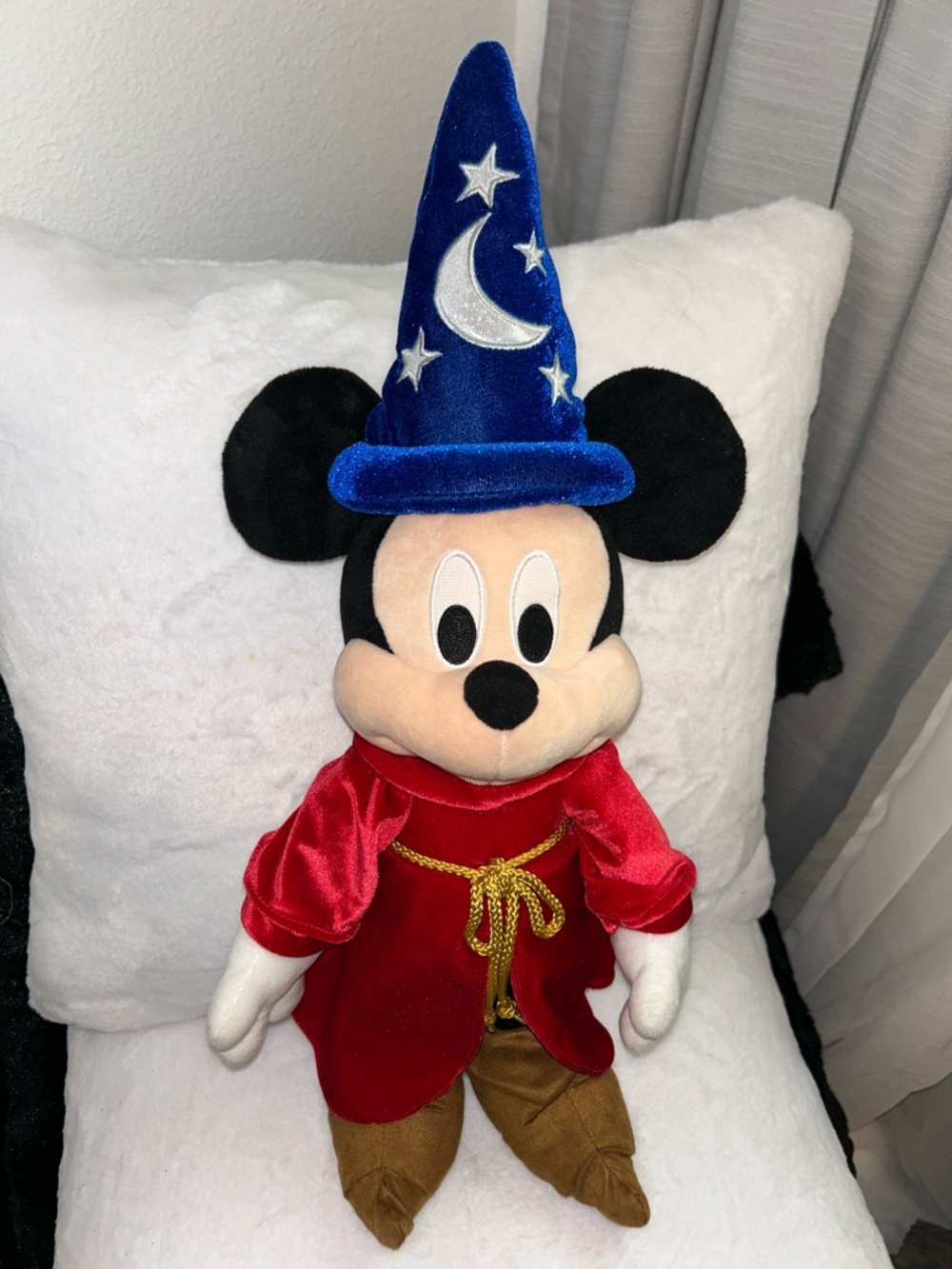 Disney Mickey Mouse Sorcerer Plush Toy Wizard 24” Stuffed Animal